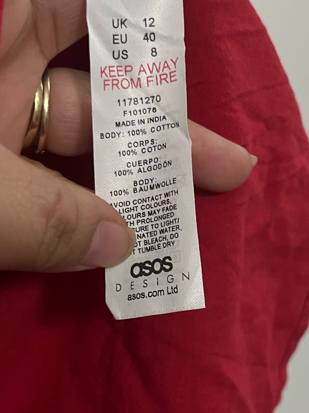ASOS Red Ruffle Strap Mini Dress - Picture 5 of 6